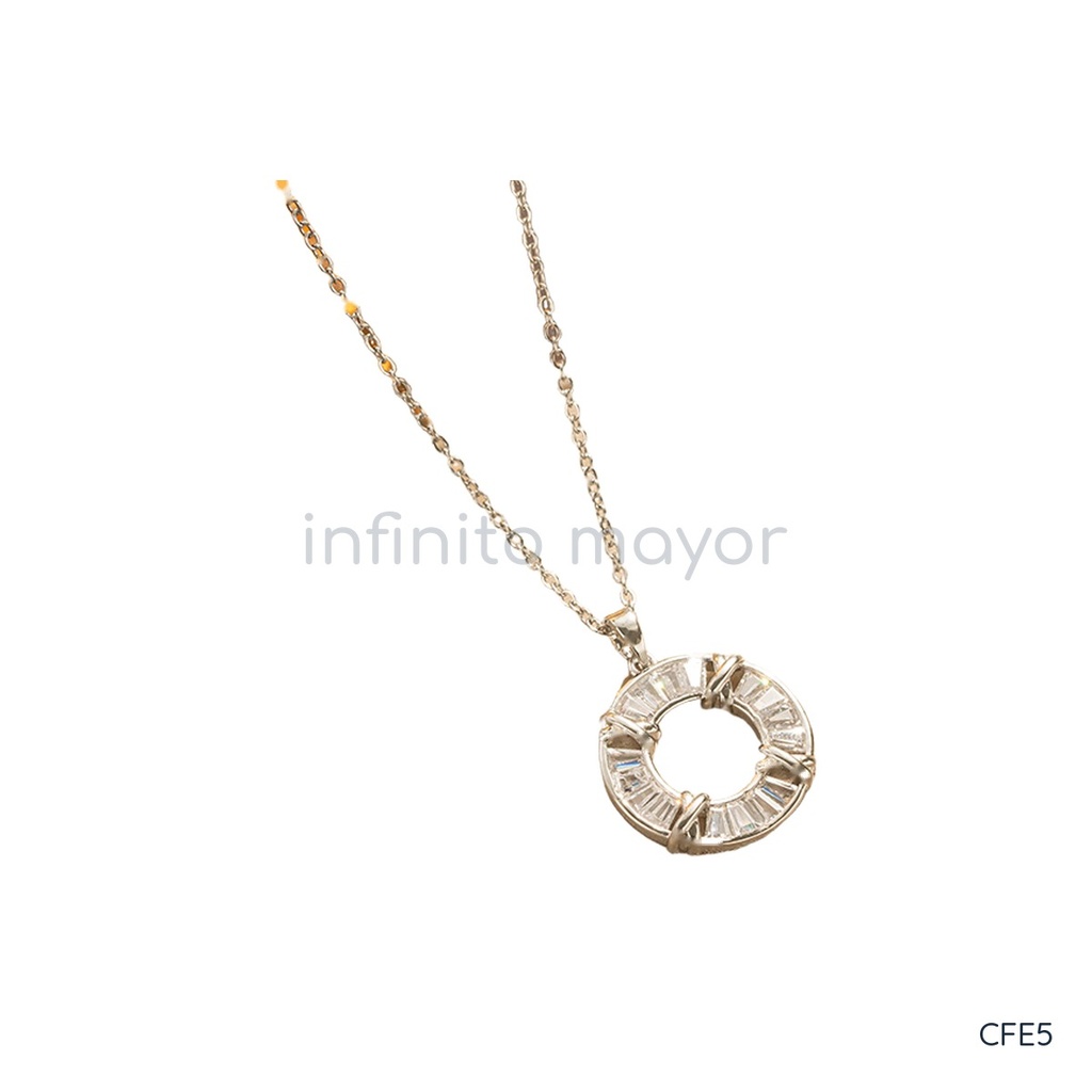 [CFE5] Collar con colgante de acero inoxidable 316 con recubrimiento PVD y chapado en oro 18k