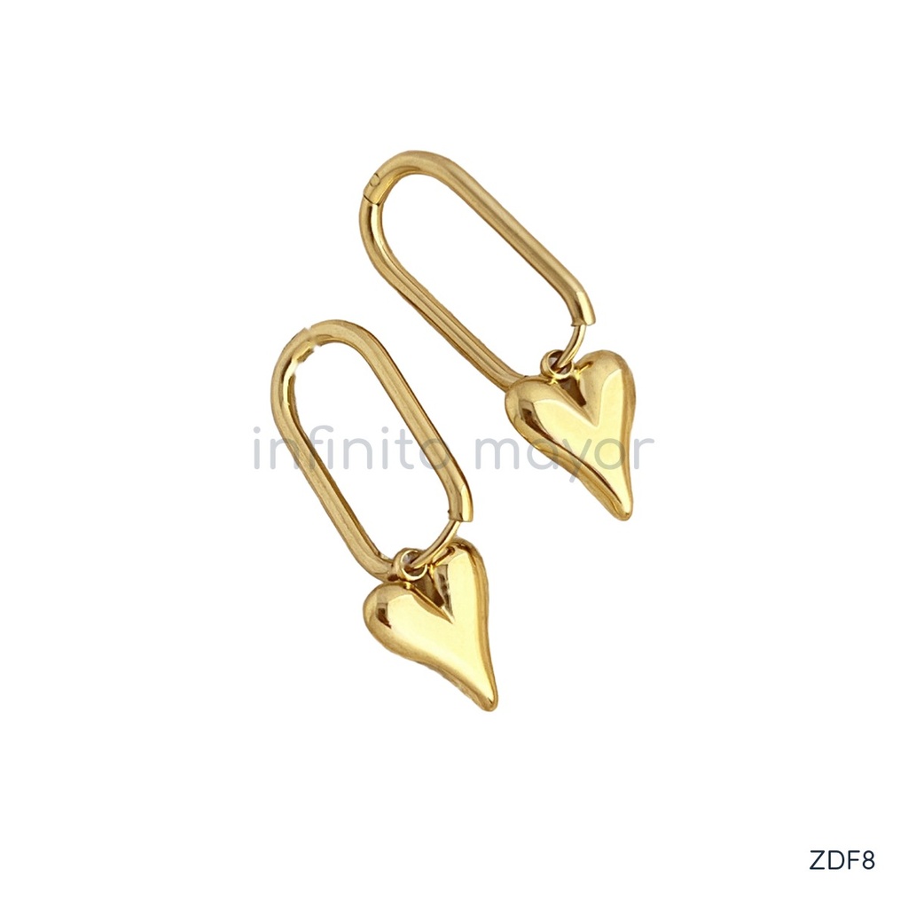 [ZDF8] Aretes de diseño geométrico en acero inoxidable 304 con baño de oro y recubrimiento PVD