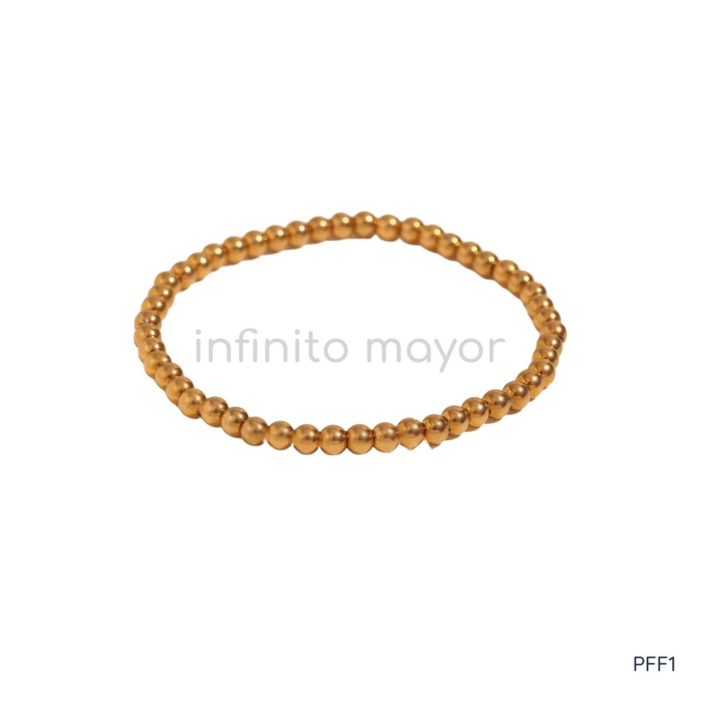 [PFF1] Pulsera de acero inoxidable 304 con recubrimiento PVD y chapado en oro 18k