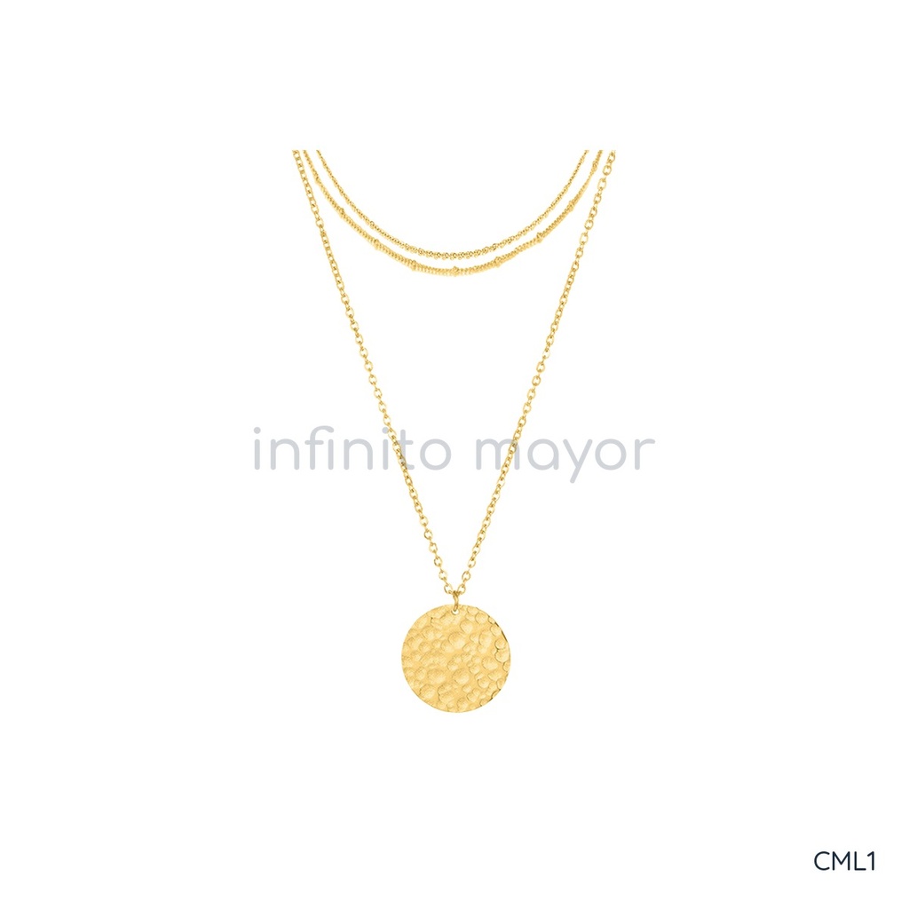 [CML1] Collar con colgante de acero inoxidable 316L con galvanizado