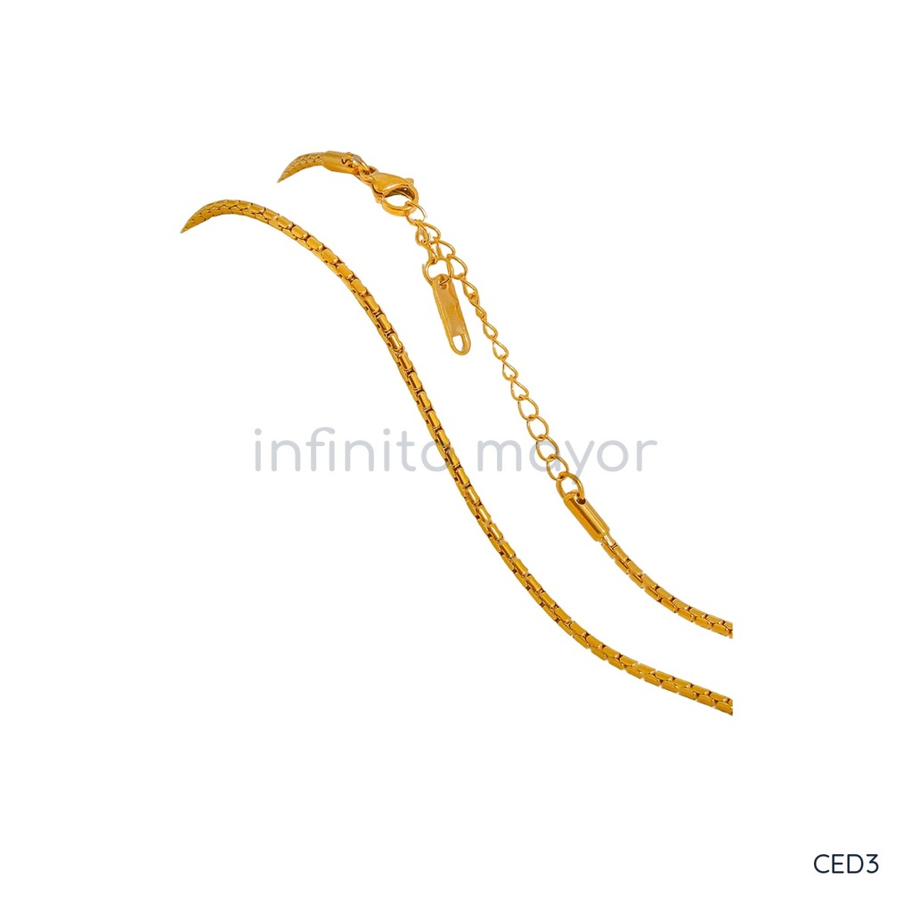 [CED3] Collar de eslabones en acero inoxidable 304 con chapado en oro 18k