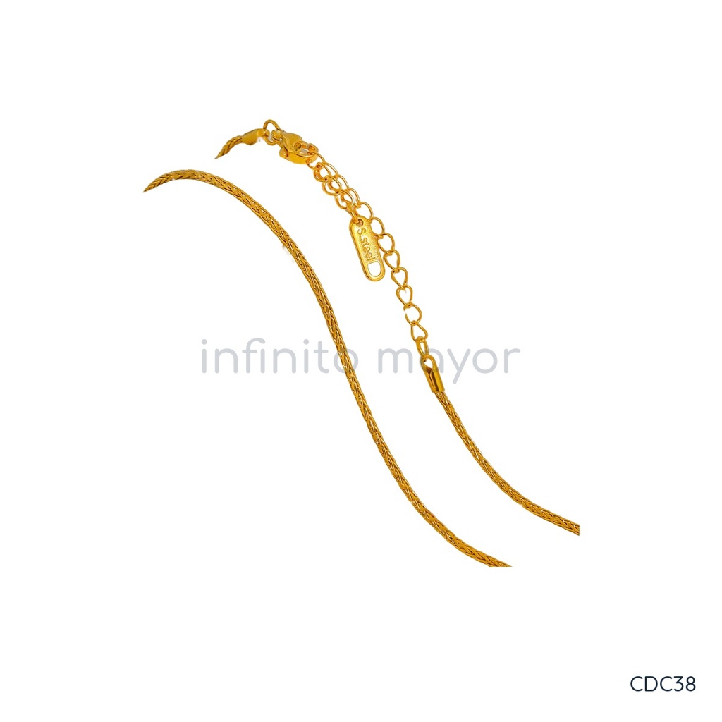 [CDC38] Collar de eslabones en acero inoxidable 304 con chapado en oro 18k