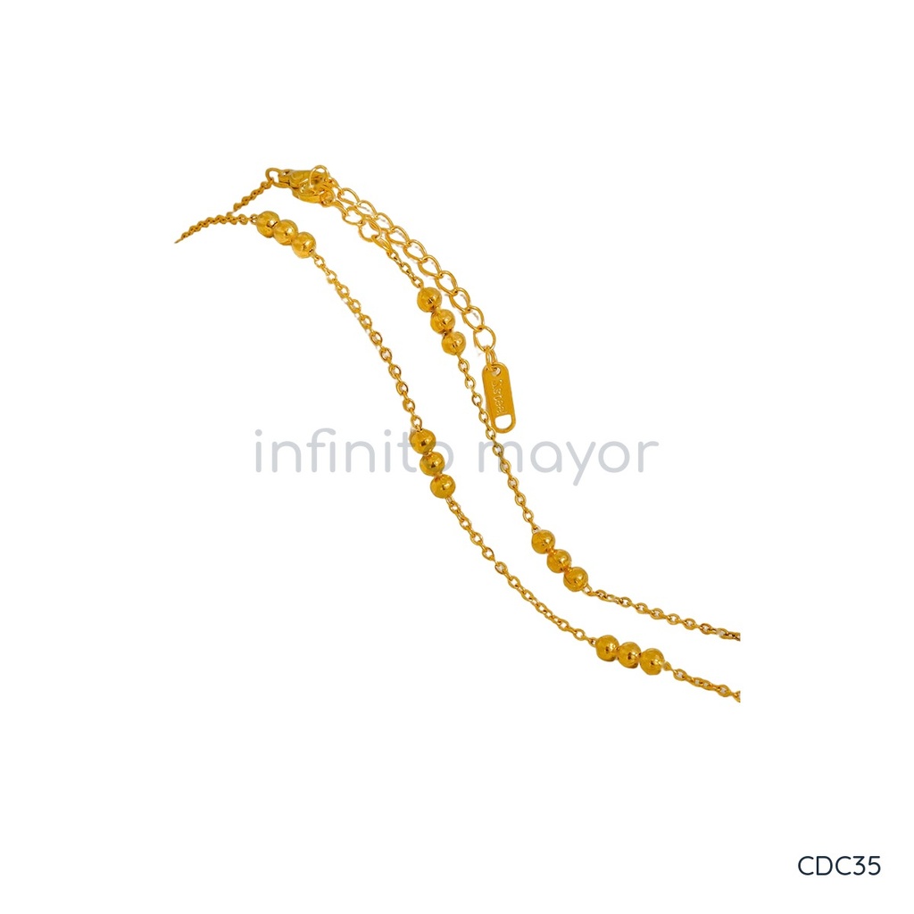 [CDC35] Collar de eslabones en acero inoxidable 304 con chapado en oro 18k