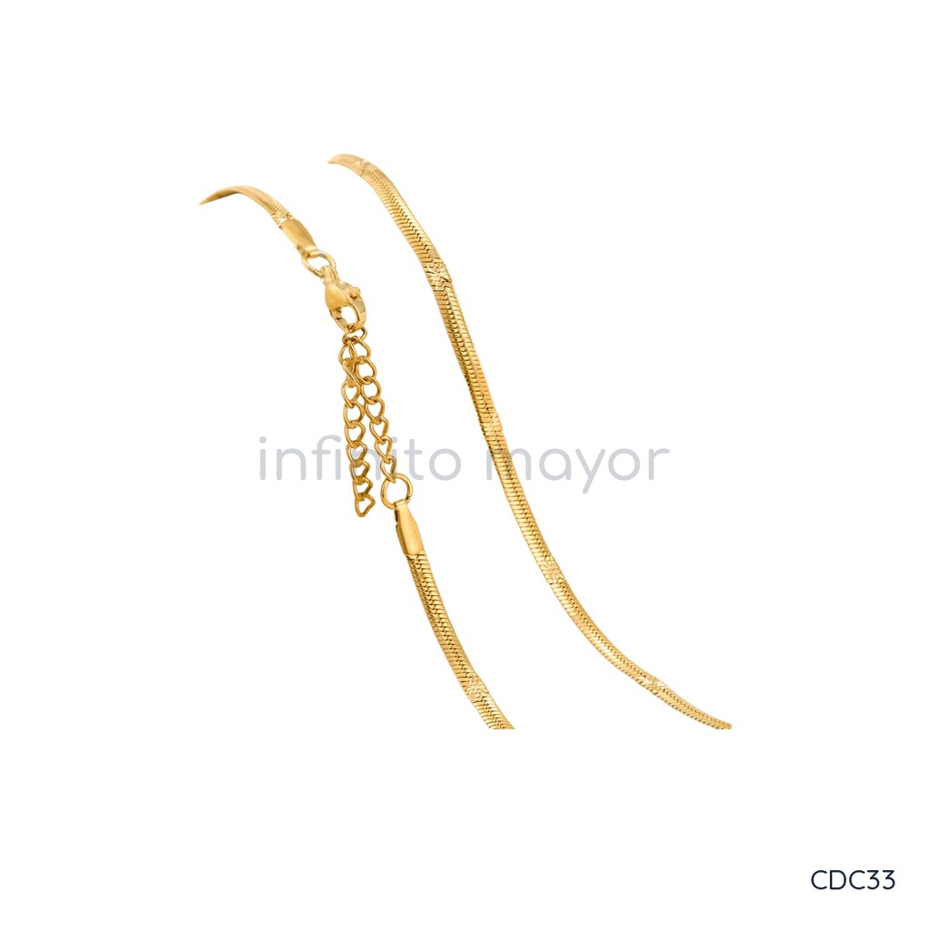 [CDC33] Collar de eslabones en acero inoxidable 304 con chapado en oro 18k