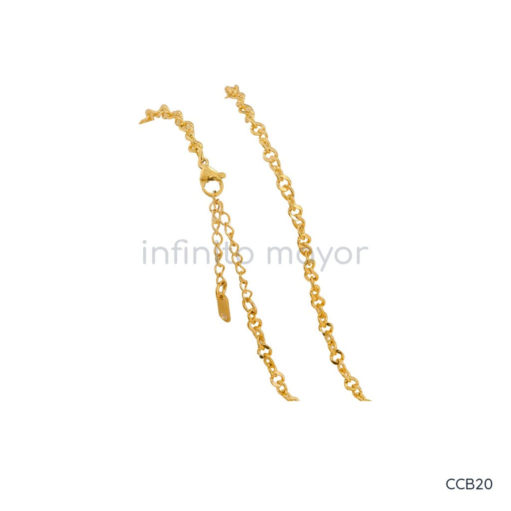 [CCB20] Collar de eslabones en acero inoxidable 304 con chapado en oro 18k