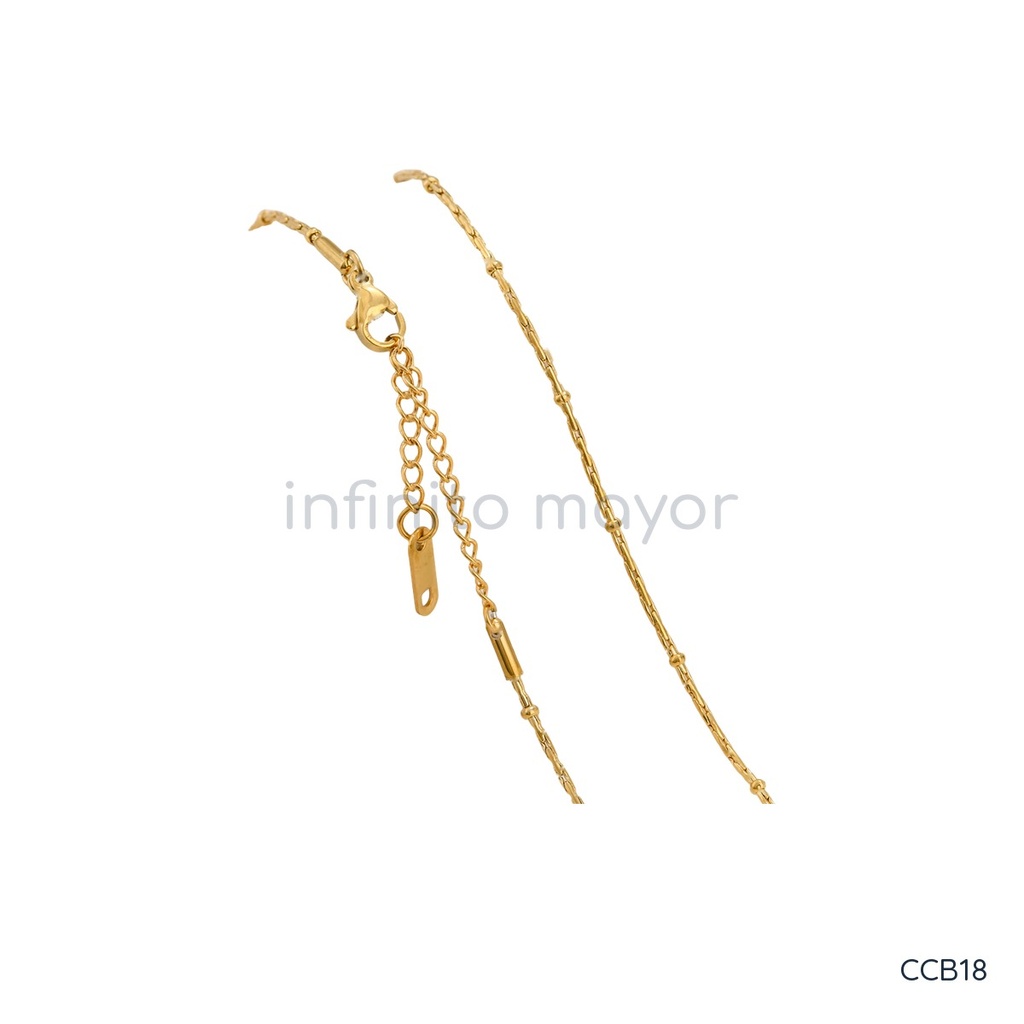 [CCB18] Collar de eslabones en acero inoxidable 304 con chapado en oro 18k