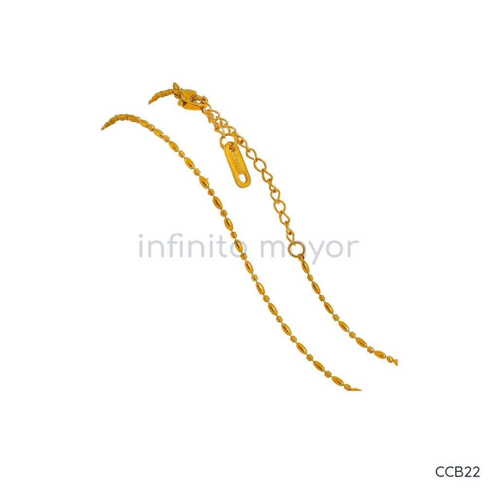 [CCB22] Collar de eslabones en acero inoxidable 304 con chapado en oro 18k