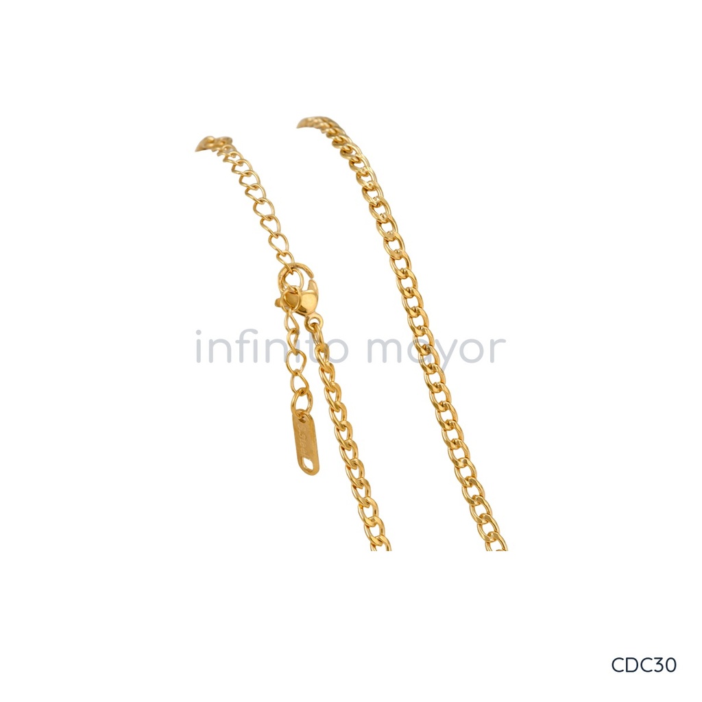 [CDC30] Collar de eslabones en acero inoxidable 304 con chapado en oro 18k