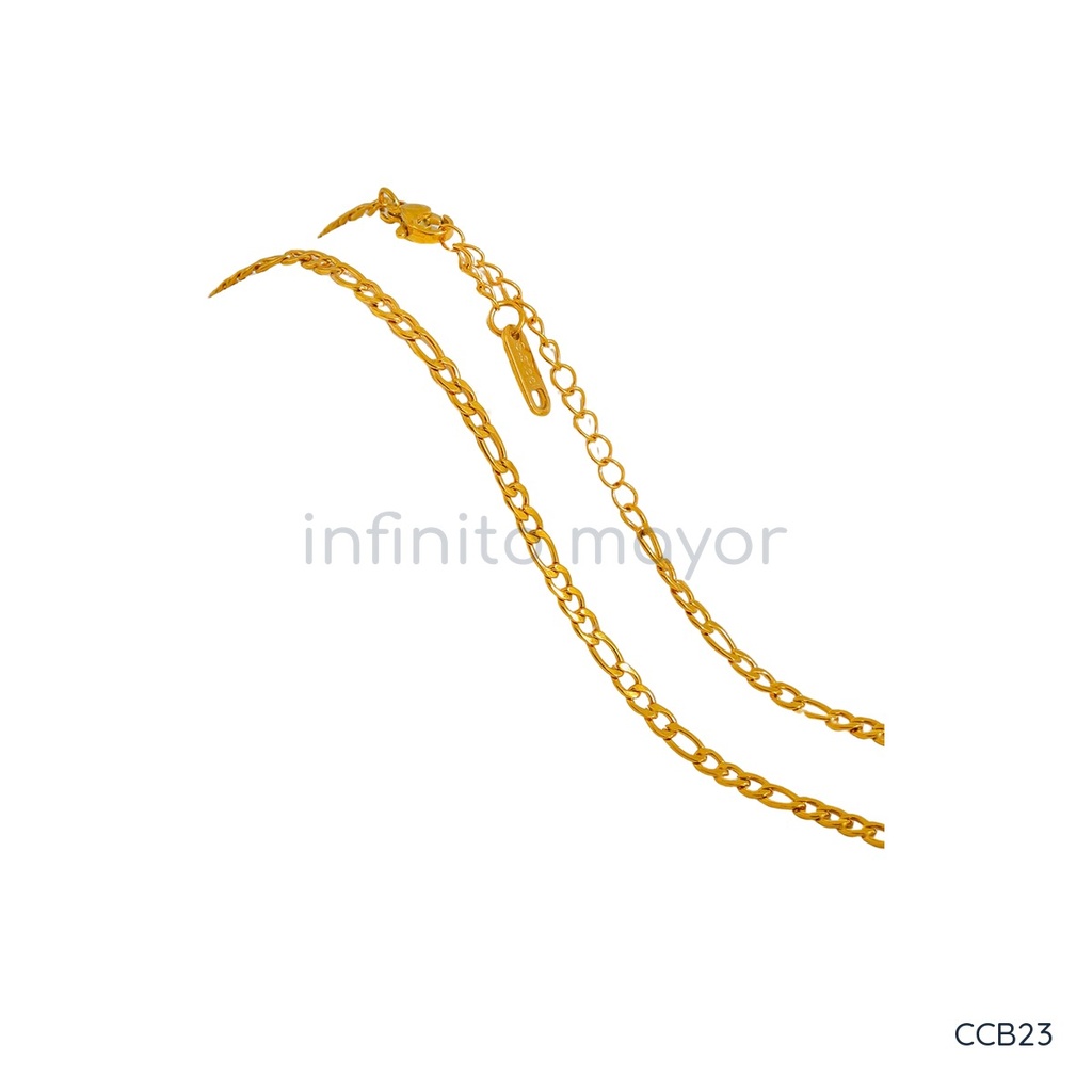 [CCB23] Collar de eslabones en acero inoxidable 304 con chapado en oro 18k