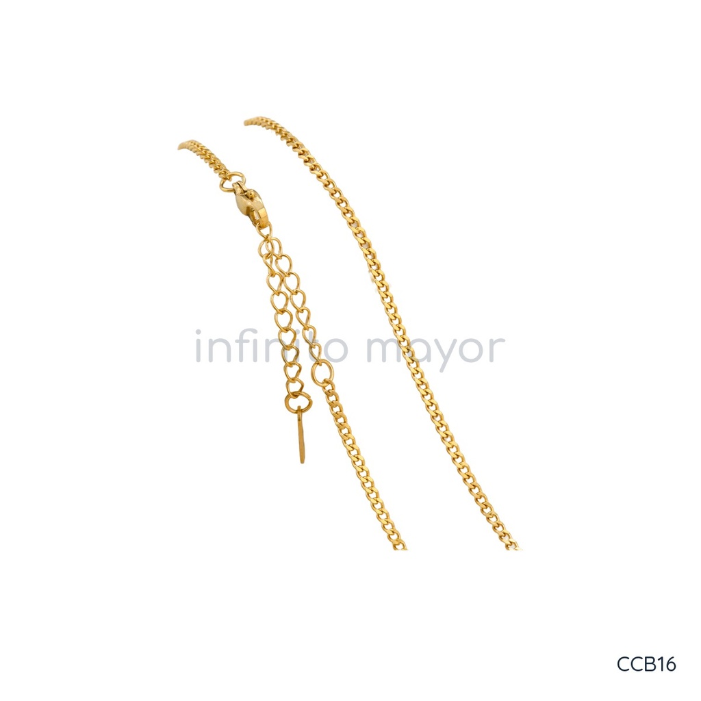 [CCB16] Collar de eslabones en acero inoxidable 304 con chapado en oro 18k