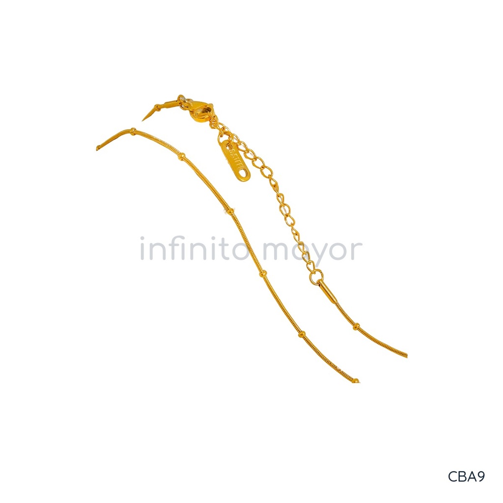 [CBA9] Collar de eslabones en acero inoxidable 304 con chapado en oro 18k