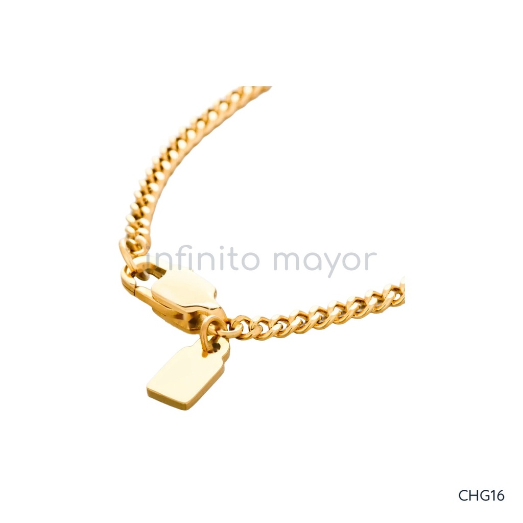 [CHG16] Collar de eslabones en acero inoxidable 304 con baño de oro y recubrimiento PVD