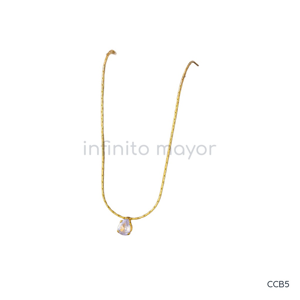 [CCB5] Collar de acero inoxidable 304 con baño de oro y recubrimiento PVD