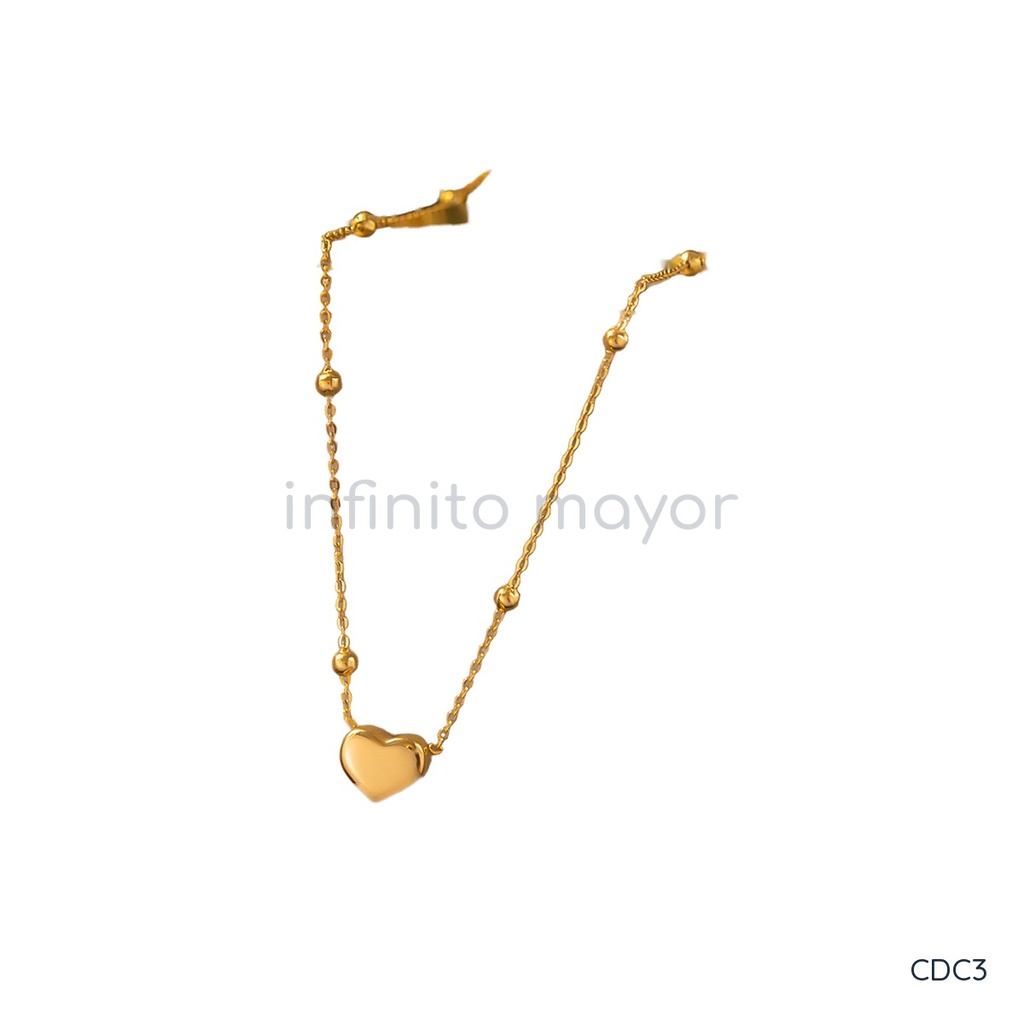 [CDC3] Collar de acero inoxidable 304 con baño de oro y recubrimiento PVD