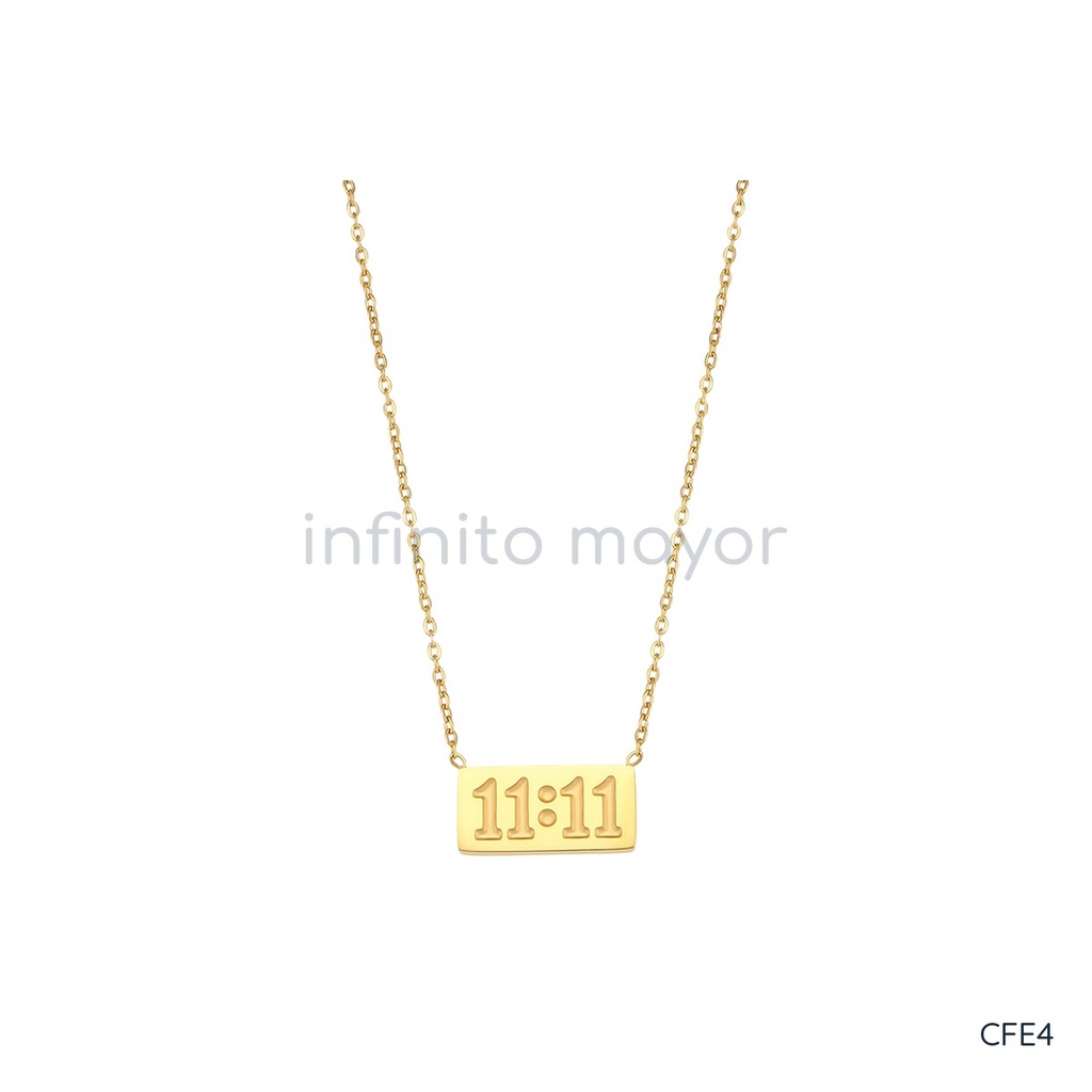 [CFE4] Collar de acero inoxidable 304 con baño de oro y recubrimiento PVD