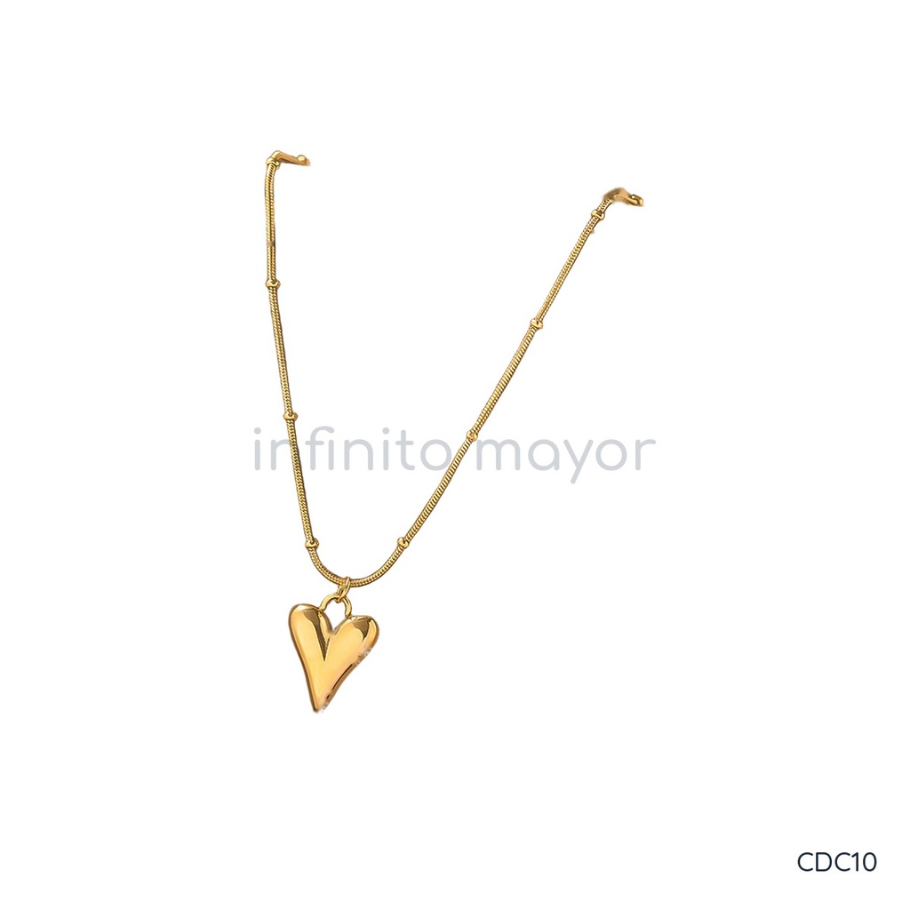 [CDC10] Collar de acero inoxidable 304 con baño de oro y recubrimiento PVD · NH47235623