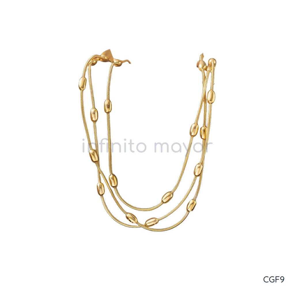 [CGF9] Collar de acero inoxidable 304 con baño de oro y recubrimiento PVD · NH47235623