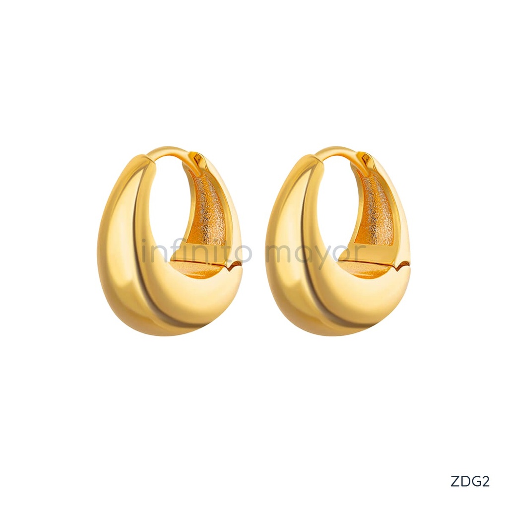 [ZDG2] Aretes de acero inoxidable 304 con recubrimiento PVD y chapado en oro 18k · NH50416185