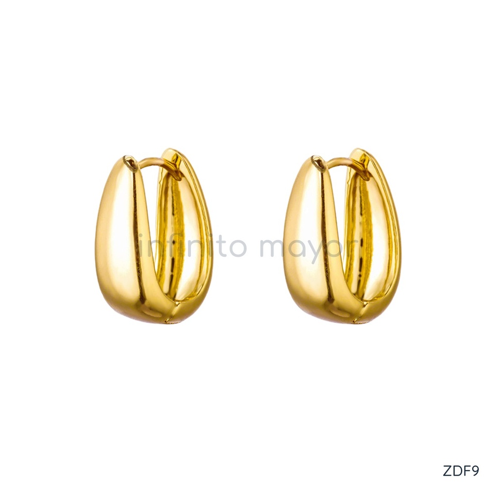 [ZDF9] Aretes de acero inoxidable 304 con recubrimiento PVD y chapado en oro 18k · NH50416185