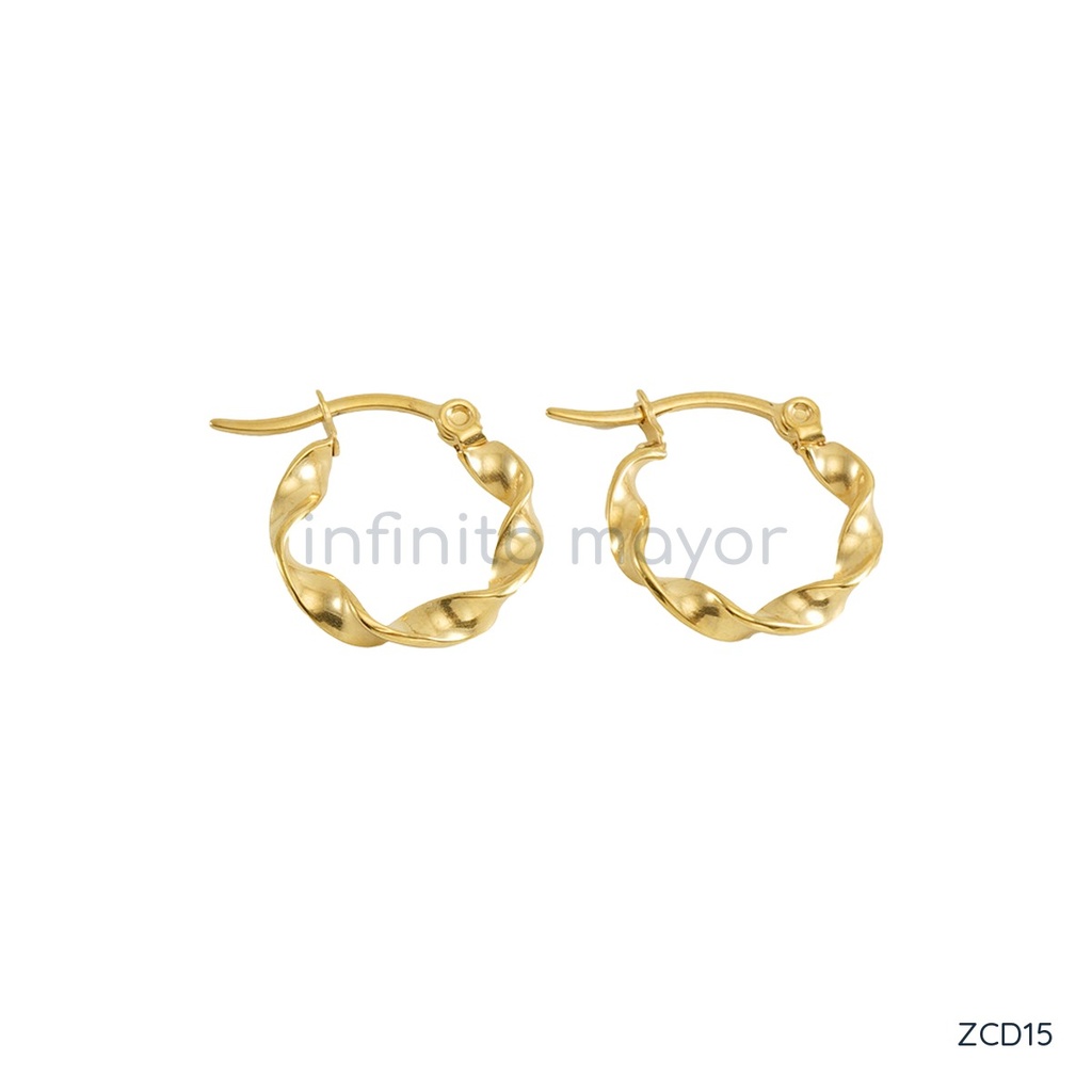 [ZCD15] Aretes de acero inoxidable 304 con recubrimiento PVD y chapado en oro 18k