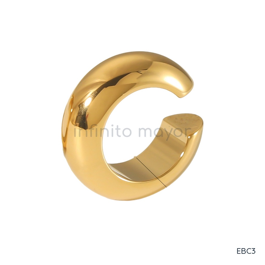 [EBC3] Aretes de acero inoxidable 304 con baño de oro y recubrimiento PVD