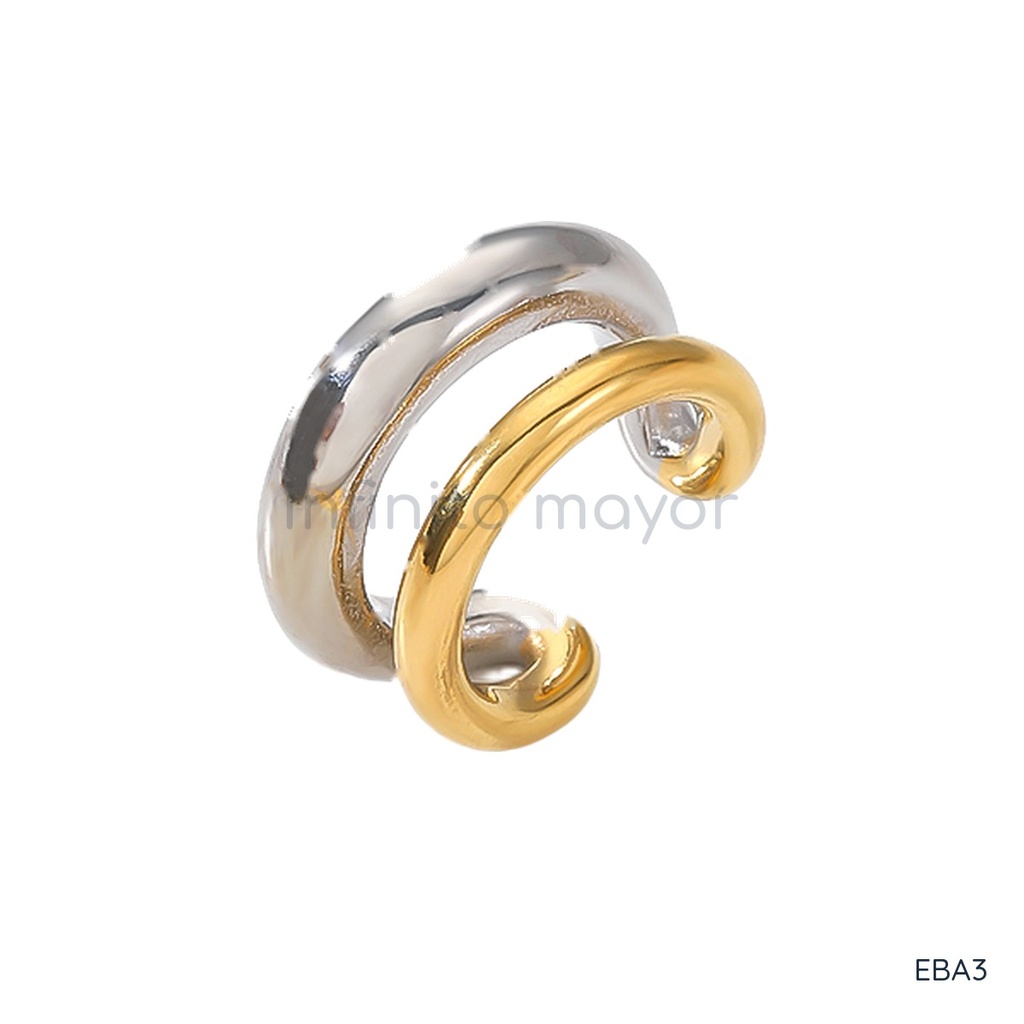 [EBA3] Aretes de acero inoxidable 304 con baño de oro y recubrimiento PVD