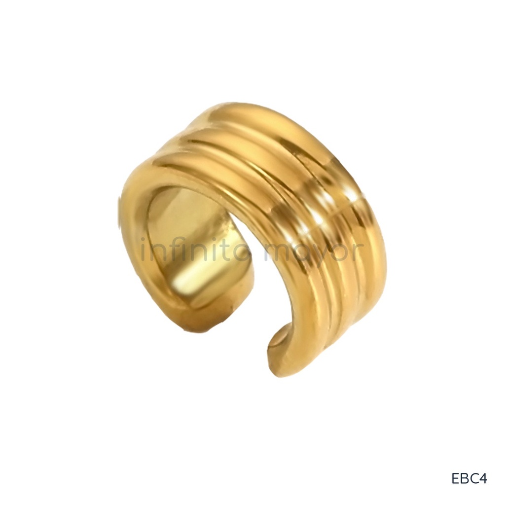 [EBC4] Aretes de acero inoxidable 304 con baño de oro y recubrimiento PVD
