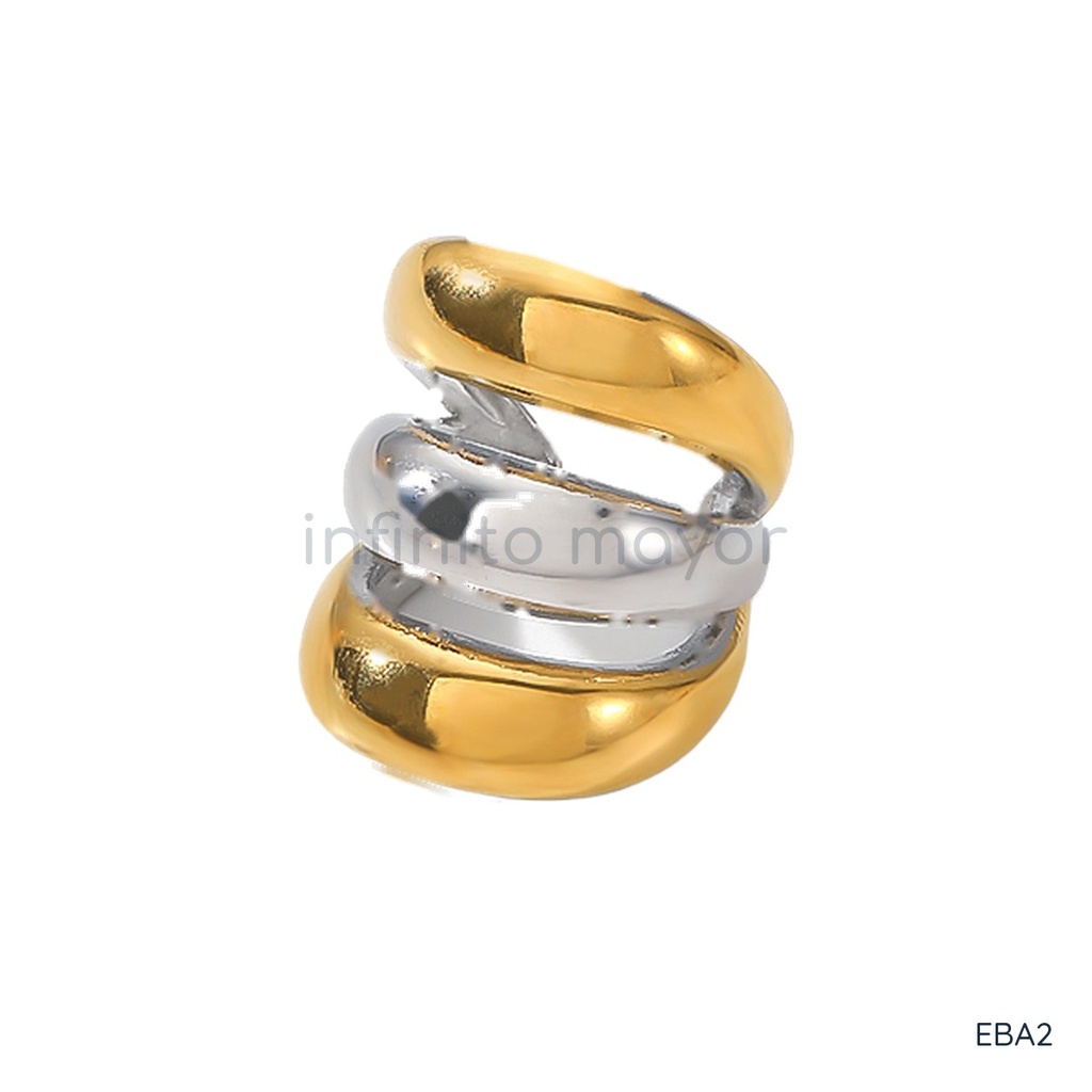[EBA2] Aretes de acero inoxidable 304 con baño de oro y recubrimiento PVD