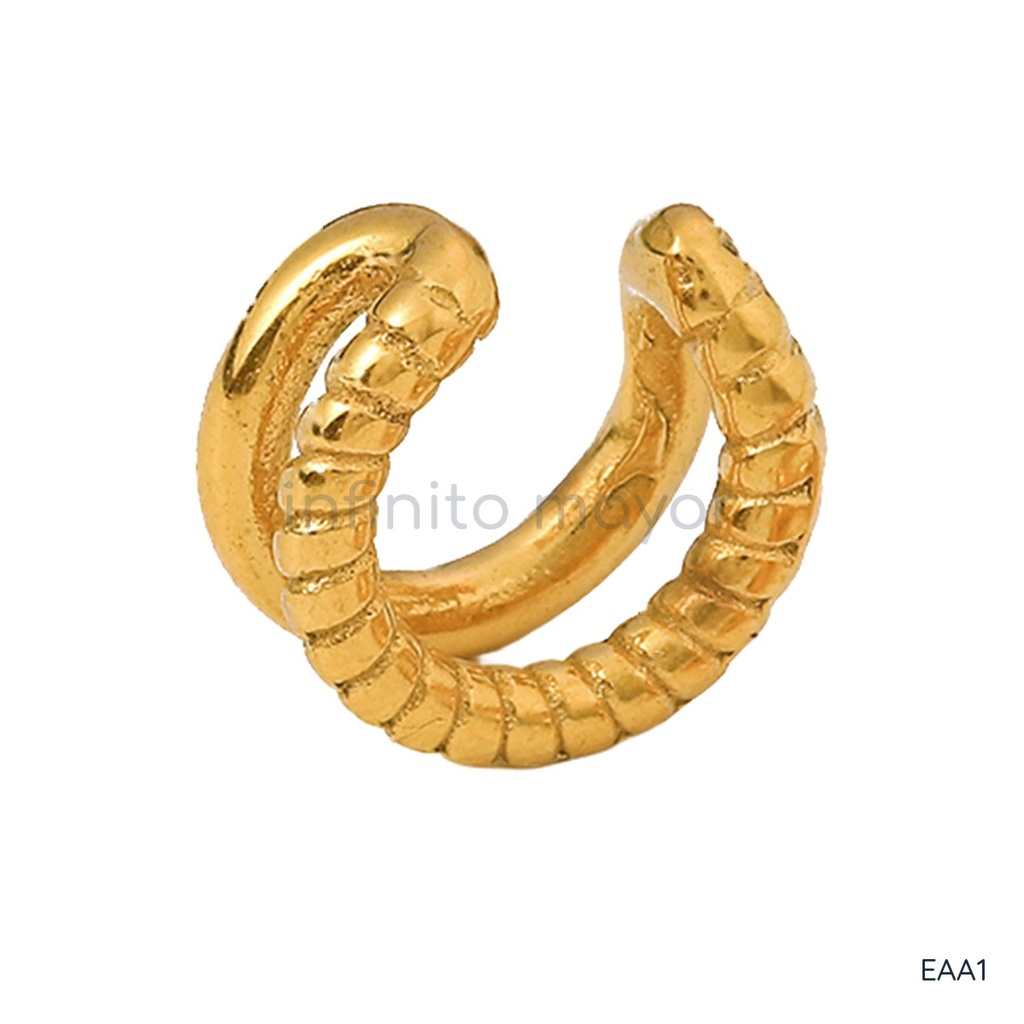[EAA1] Aretes de acero inoxidable 304 con baño de oro y recubrimiento PVD