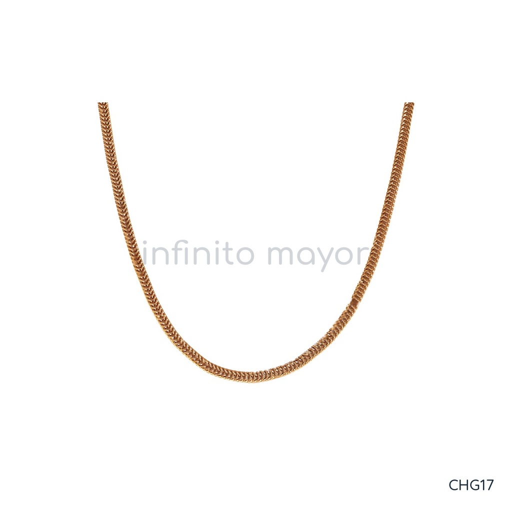 Collar dorado, cadena plana compacta cola de zorro