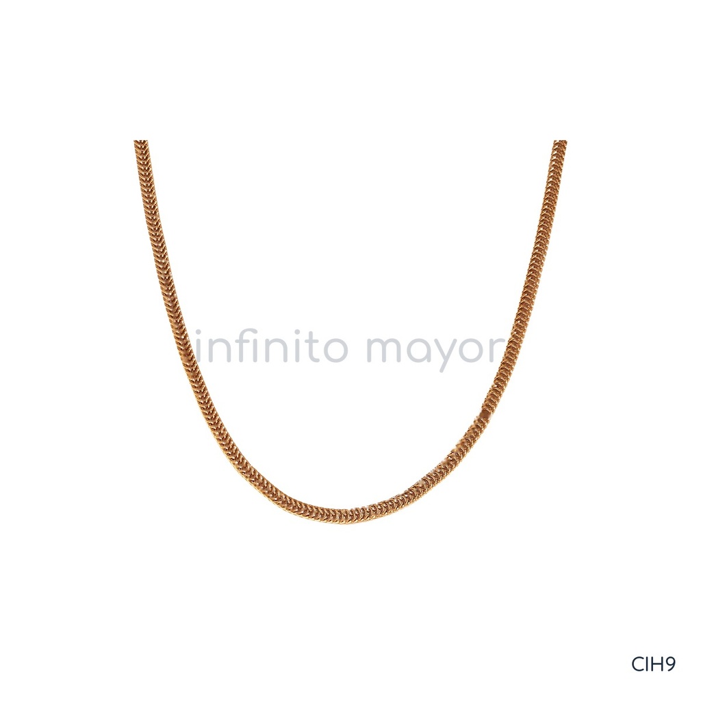 [CIH9] Collar de diseño geométrico en acero inoxidable 316L con recubrimiento PVD y chapado en oro 18k