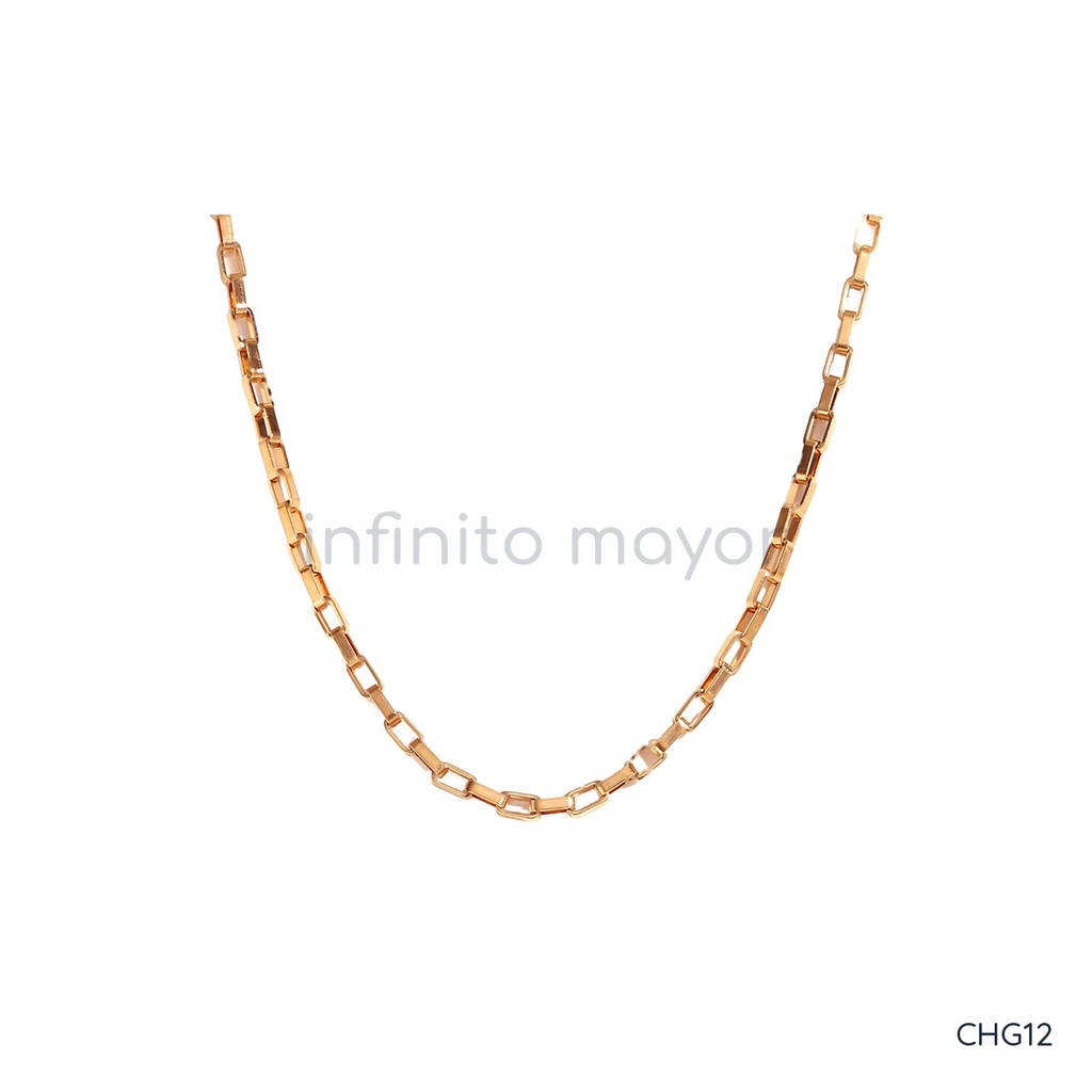 [CHG12] Collar de diseño geométrico en acero inoxidable 316L con recubrimiento PVD y chapado en oro 18k