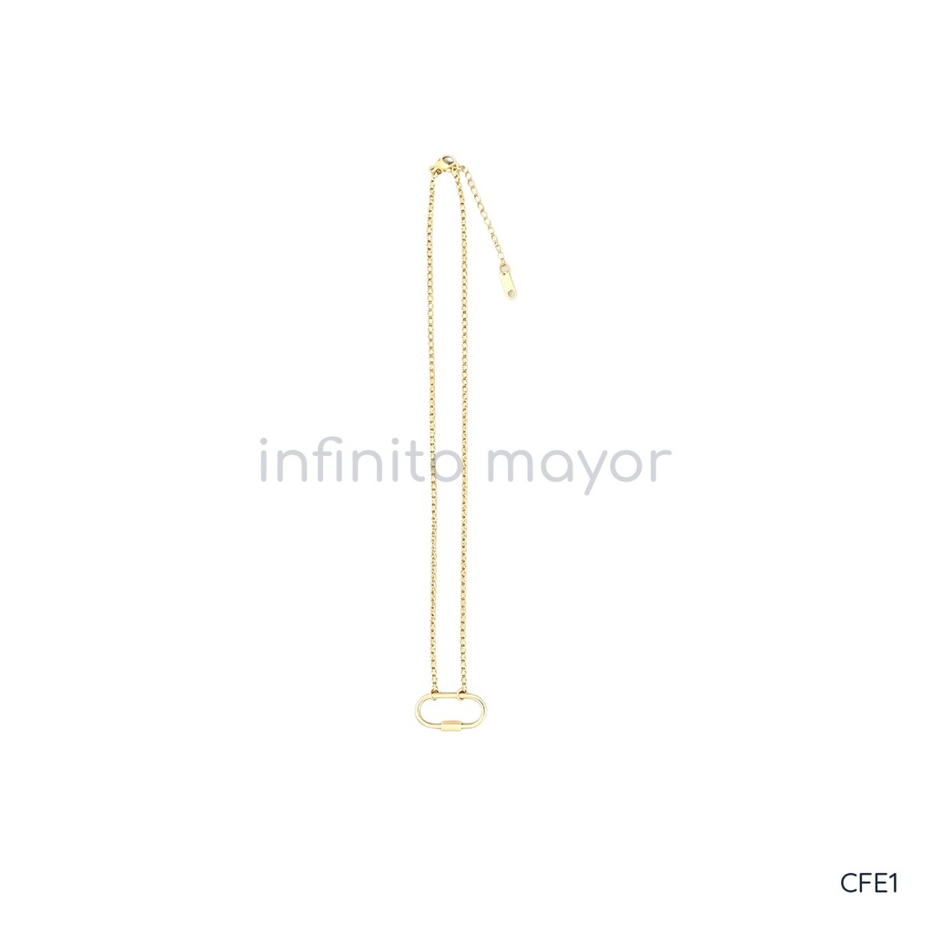 [CFE1] Collar con colgante de acero inoxidable 304 con recubrimiento PVD