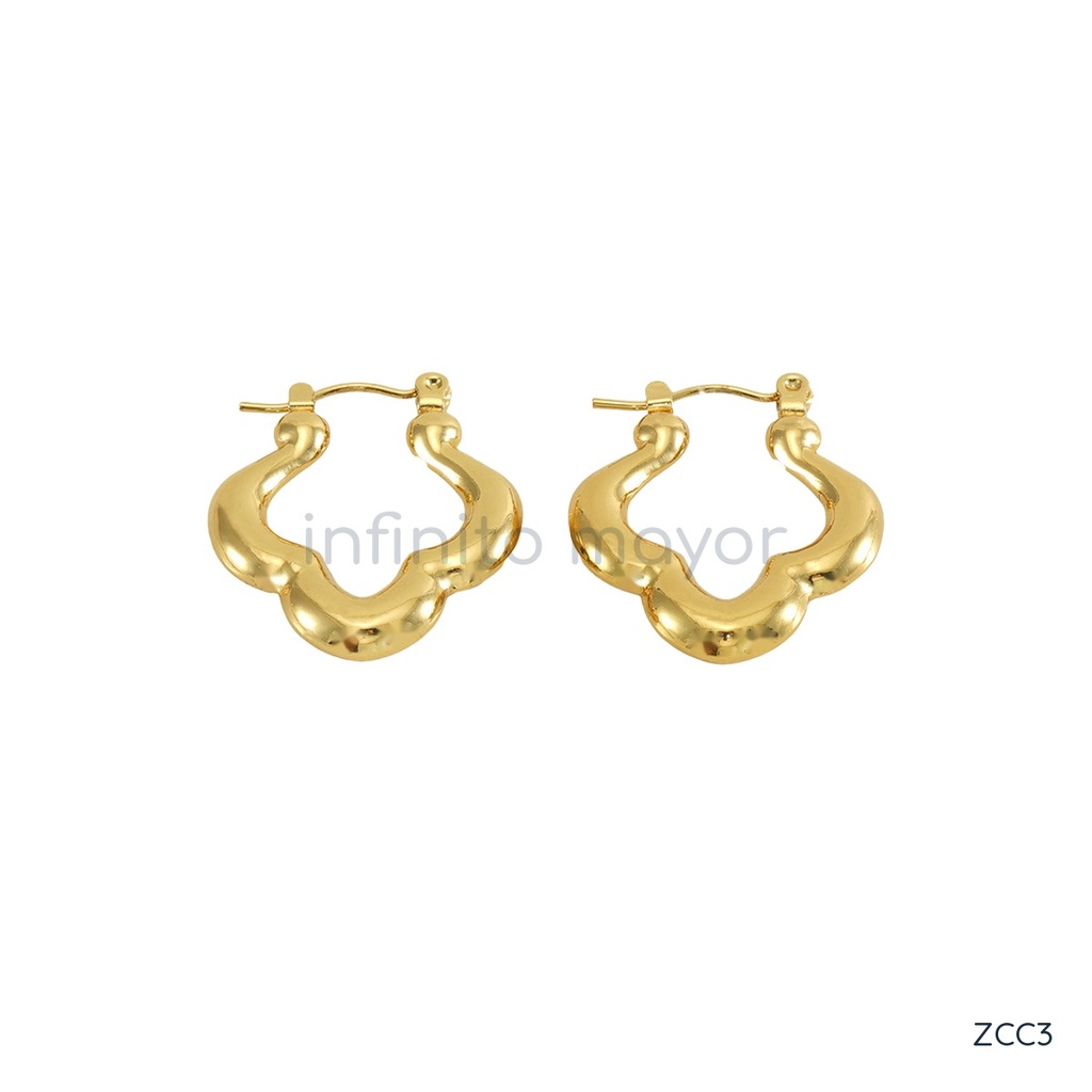 [ZCC3] Aretes de acero inoxidable 304 con recubrimiento PVD y chapado en oro 18k · NH36484482