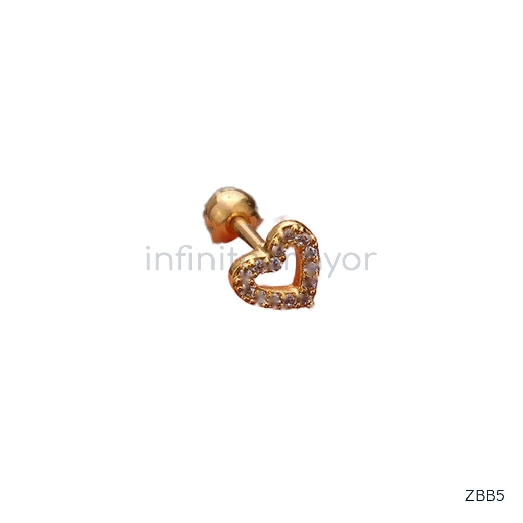 [ZBB5] Aretes con cruz de acero inoxidable 304 con chapado en oro 14k