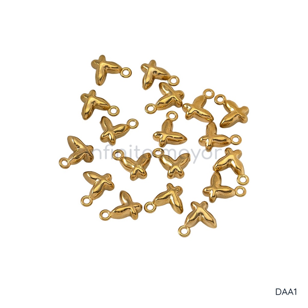 [DAA1] Collar con colgante de acero inoxidable 304 con chapado en oro 18k