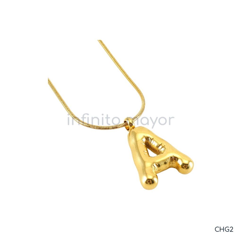 [CHG2] Collar con colgante de acero inoxidable 304 con recubrimiento PVD, chapado en oro 18k y galvanizado