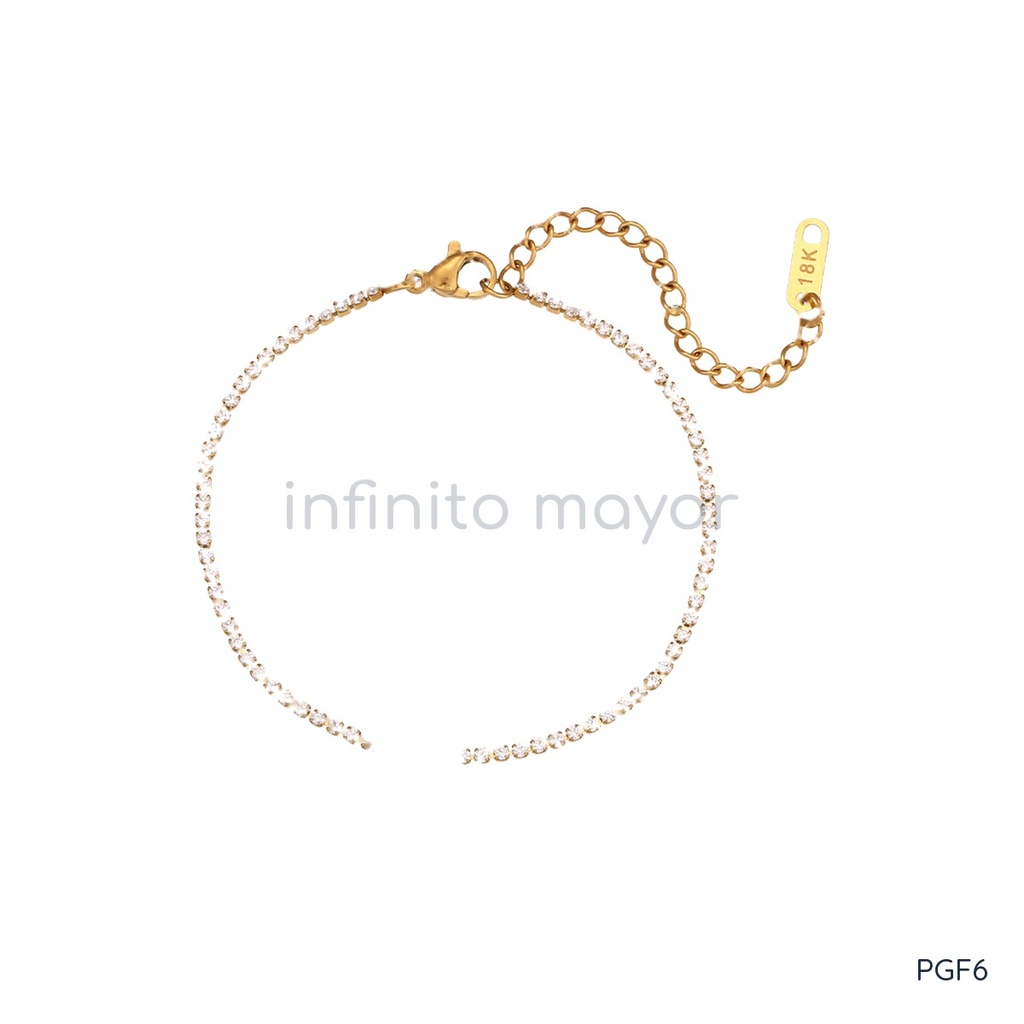 [PGF6] Collar de diseño geométrico en acero inoxidable 304 con baño de oro y recubrimiento PVD